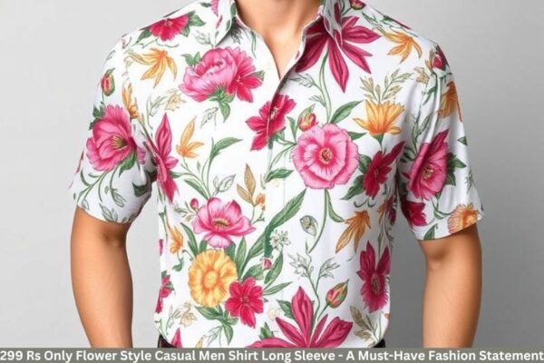 299 Rs Only Flower Style Casual Men Shirt Long Sleeve – A Must-Have Fashion Statement